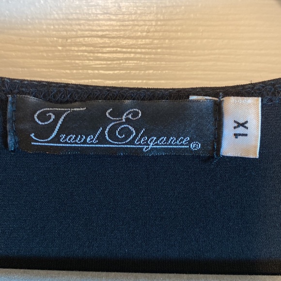 Travel Elegance Sequined Open Front Cardigan Plus Size 1X polyester spandex - Picture 3 of 9